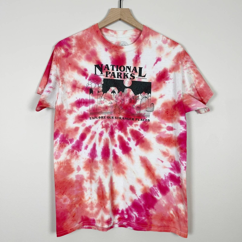 Parks Project National Parks Pink Tie Dye Explore Our Stranger Places Tee Size M
